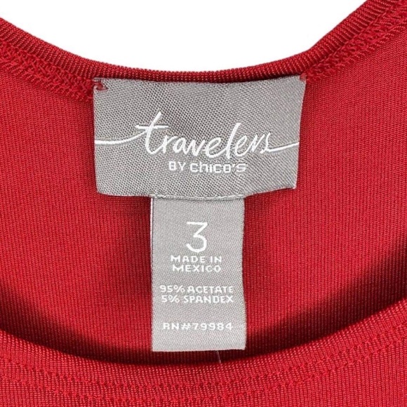 Travelers by Chico’s New With Tags Tank Top Dressy Red Size 3 (Equal to 16) - Picture 3 of 8